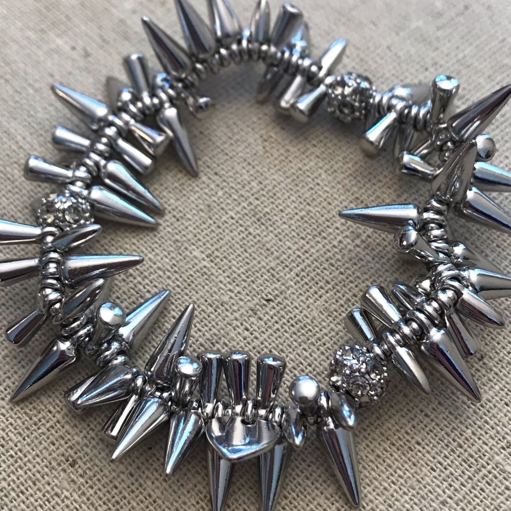 Stella & Dot SILVER Renegade Spike Bracelet